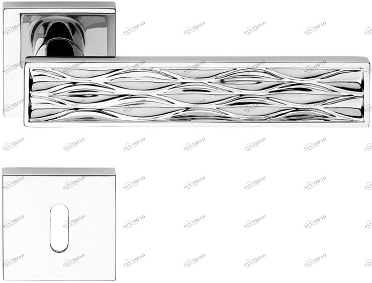 LINEA CALI' Ручка из латуни на розетке с замком Dynamic sun-id-1417306