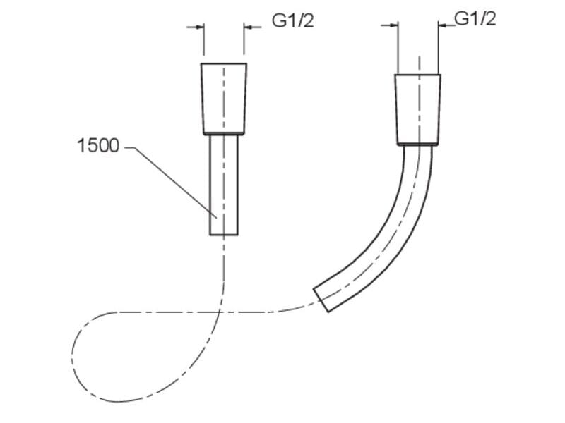 Шланг для душа CRISTINA Rubinetterie CRIPD051 ARCH-00013190