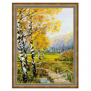 1134 Набор для вышивания Березовая роща 26 х 38 см RIOLIS Сотвори Сама