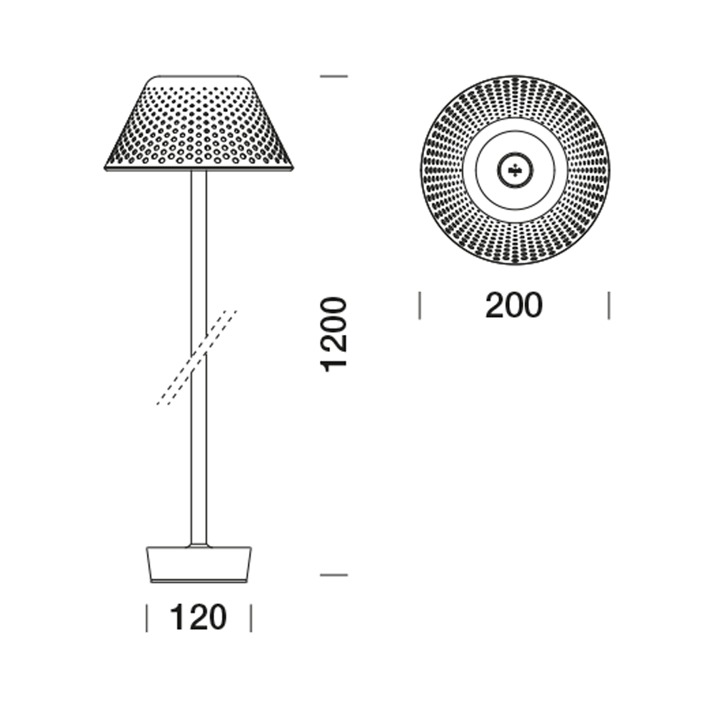 3240366 Мобильный светильник Platek MESH Paletto  MESH h. 1200 mm - LED 4000K 87°  - Вид №6