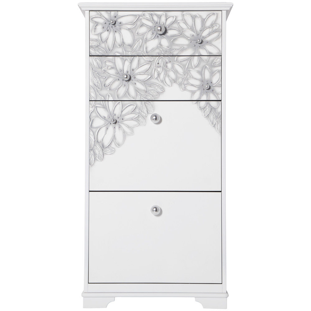 11619 Комод Терра-4 (с 4-мя ящиками) Айс Античное серебро BOGACHO 4627196590434