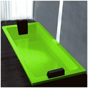 Ванна Gruppo treesse Quadra 199 V0730-SX-S салатовая прямоугольная встроенная левая