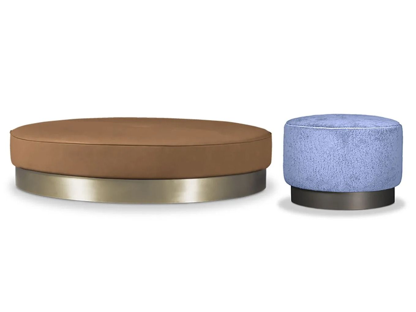 Круглый кожаный пуф Baxter Anais ARCH-00076576