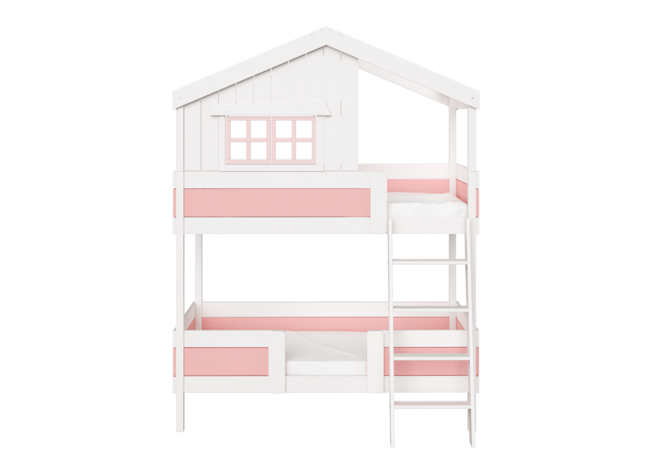 Кровать двухъярусная белая с розовым "Шале M" ELLIPSE ELLIPSE HOME 00-3951306 Белый;розовый Santreyd  - Вид №1