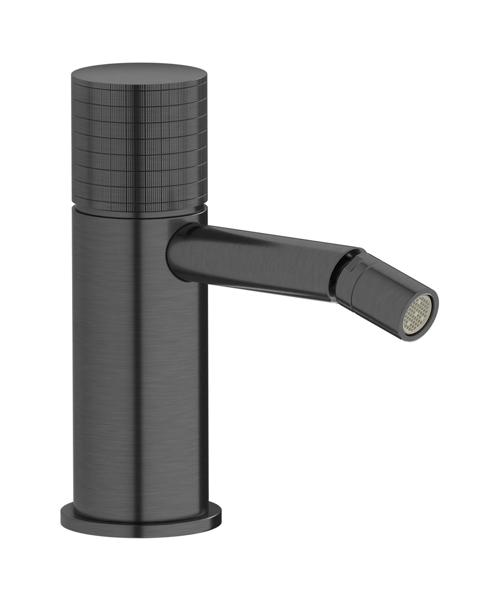 Смеситель для биде на 1 отверстие в комплекте с донным клапаном. WE ARE IB ga220cs Brushed Black Chrome Gatsby