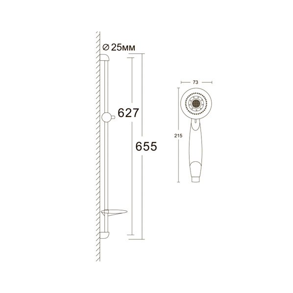 ДН-425/blist  Душевая стойка  ARGO kran  - Вид №1