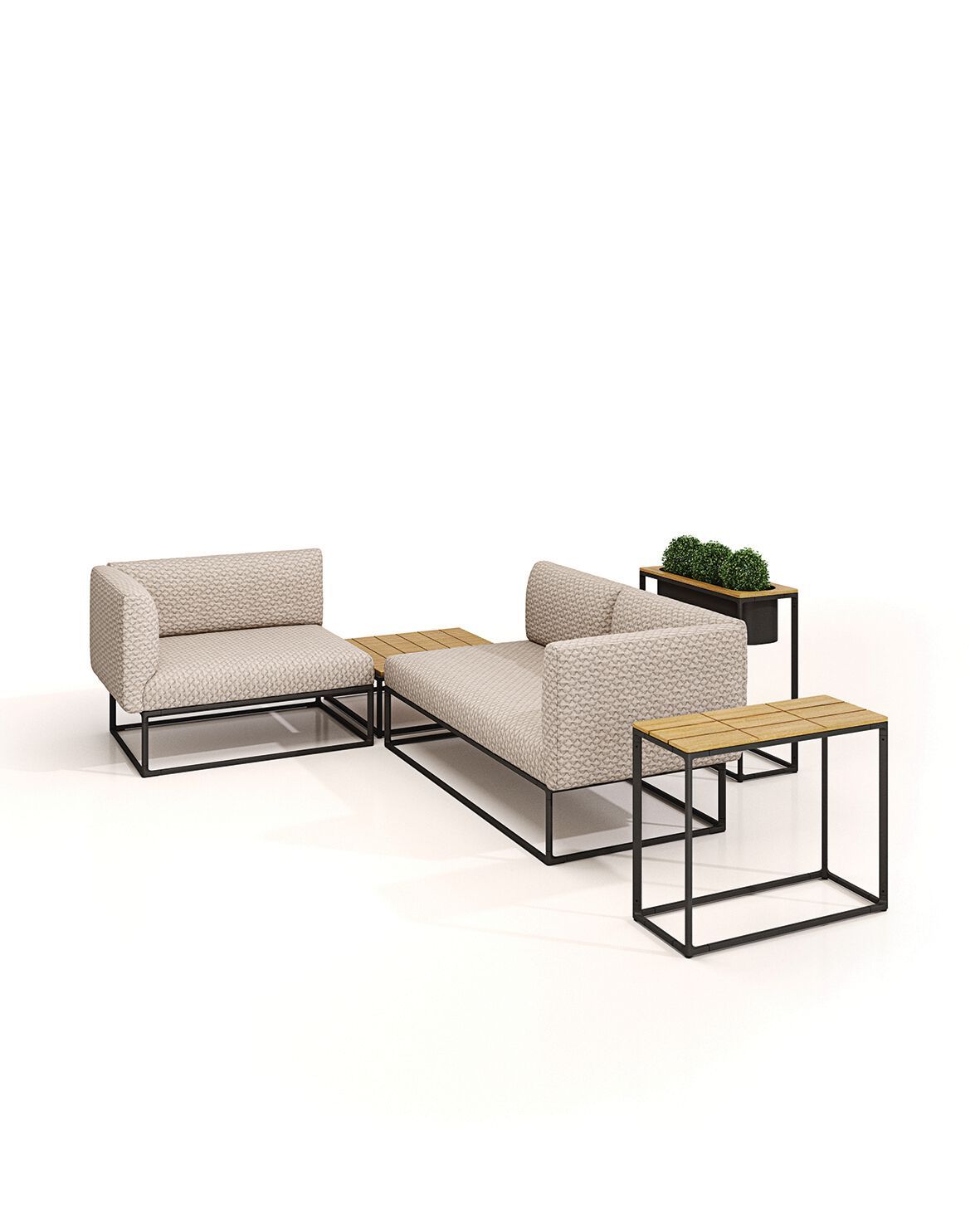 Угловое садовое кресло из ткани Gloster Майя ARCH-00051219 - Вид №4