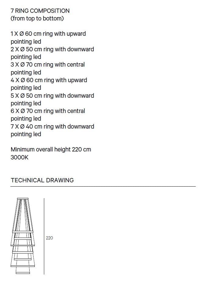 Латунь затемнения светодиодный подвесной светильник Henge Light Rings ARCH-00092192 - Вид №11