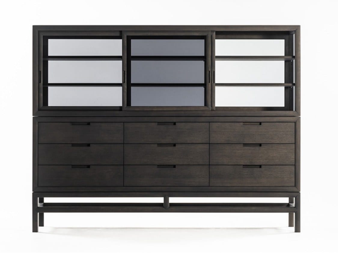 Деревянный и стеклянный шкаф с ящиками DE PADOVA Silent ARCH-00061257 - Вид №2