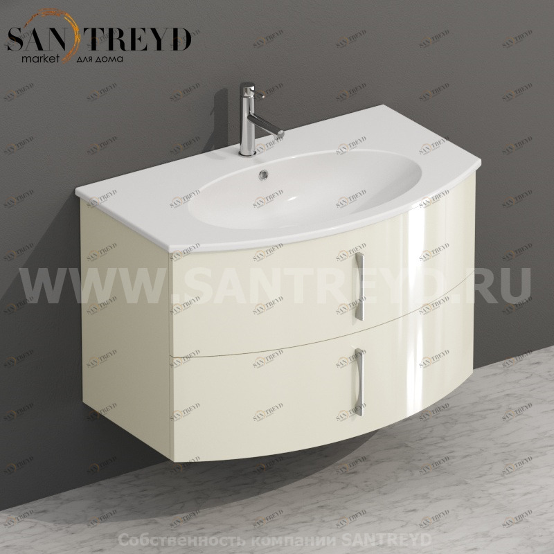 MDMC80Y018 Тумба с двумя ящиками 78 см бежевая Globo 4ALL Италия Ceramica Globo