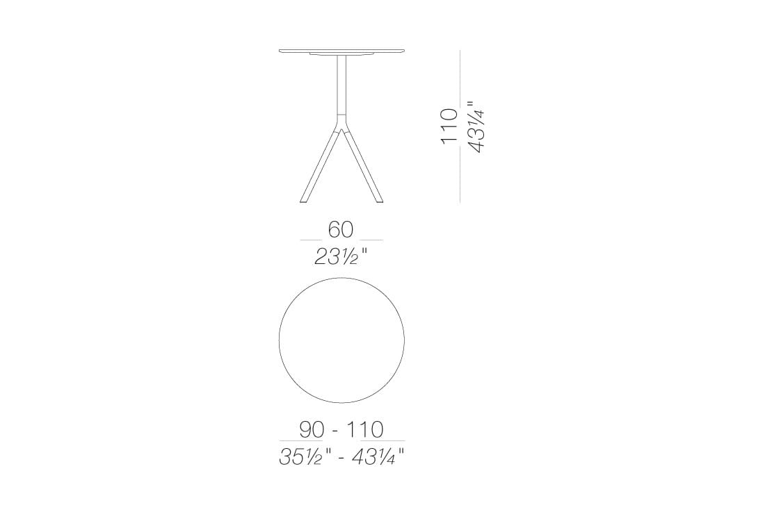 Высокий круглый садовый стол Lapalma FORK OUTDOOR ARCH-00093399 - Вид №8