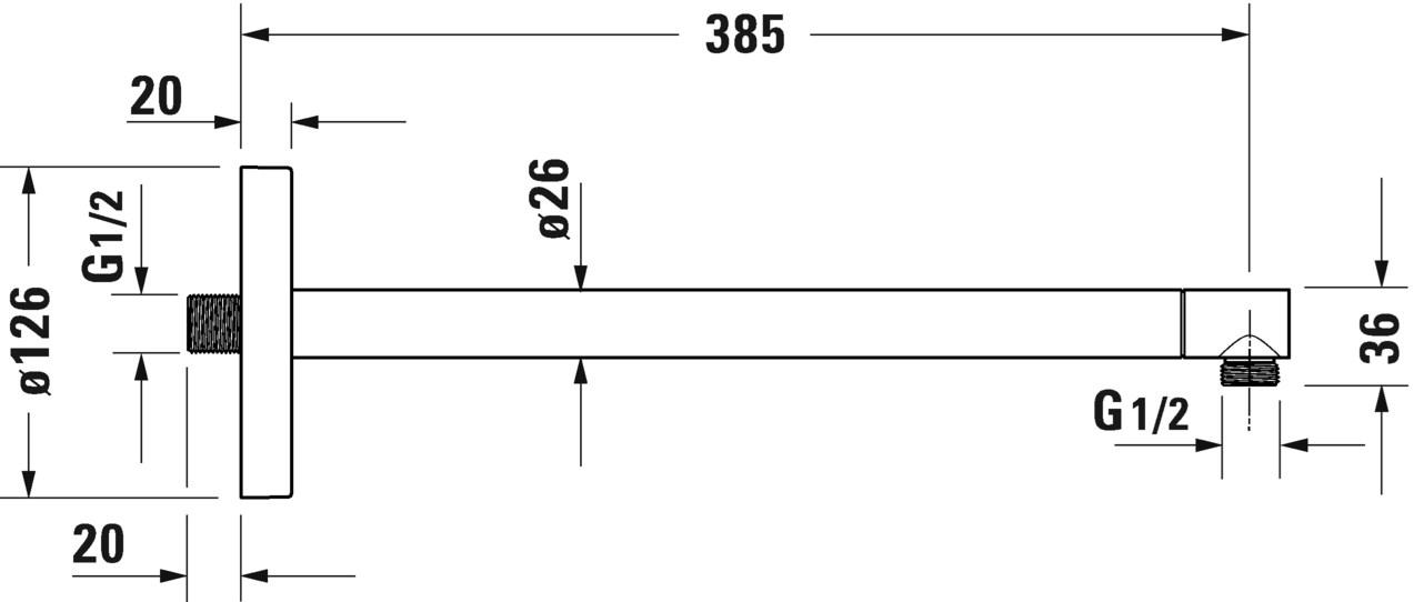 Duravit Настенный держатель для душа sun-id-1416883 - Вид №11