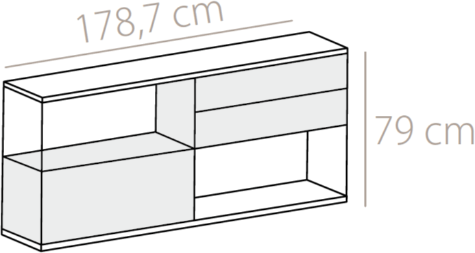 Punt Комод деревянный с распашными дверцами с ящиками Literatura open sun-id-1448814 - Вид №1
