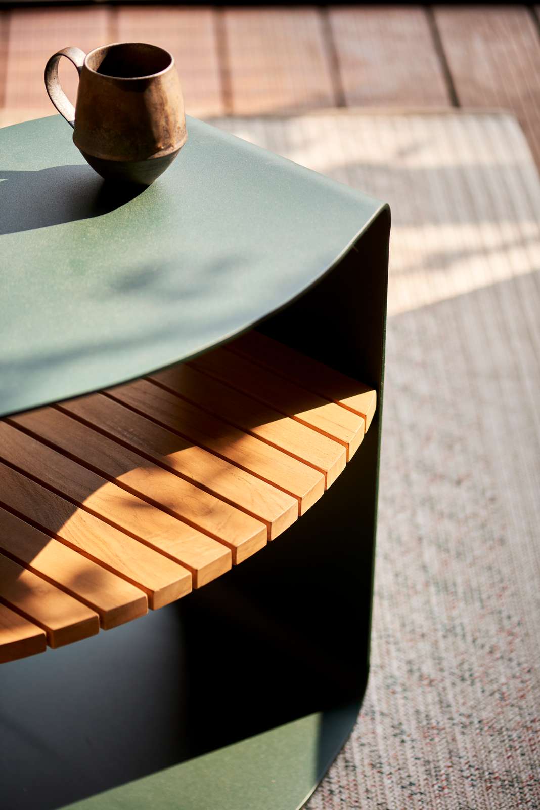 Высокий садовый столик из алюминия и ТИКа с журнальной стойкой Mindo Mindo 109 ARCH-00104018 - Вид №2