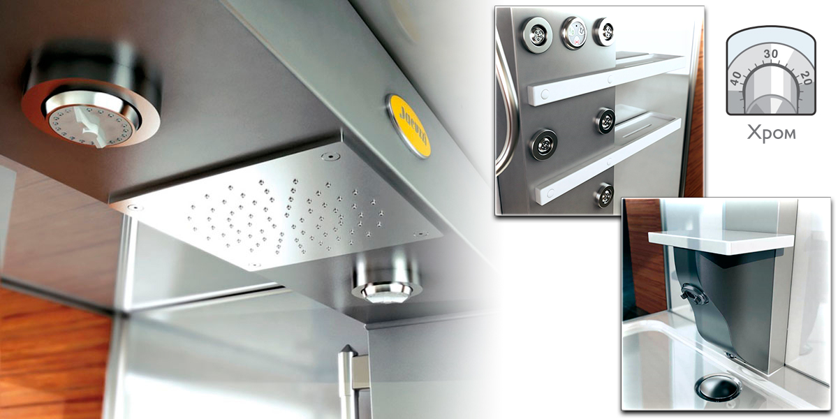 Душевая кабина Mynima 120 TT 9447-981A Sx Jacuzzi 9447981ASX - Вид №1