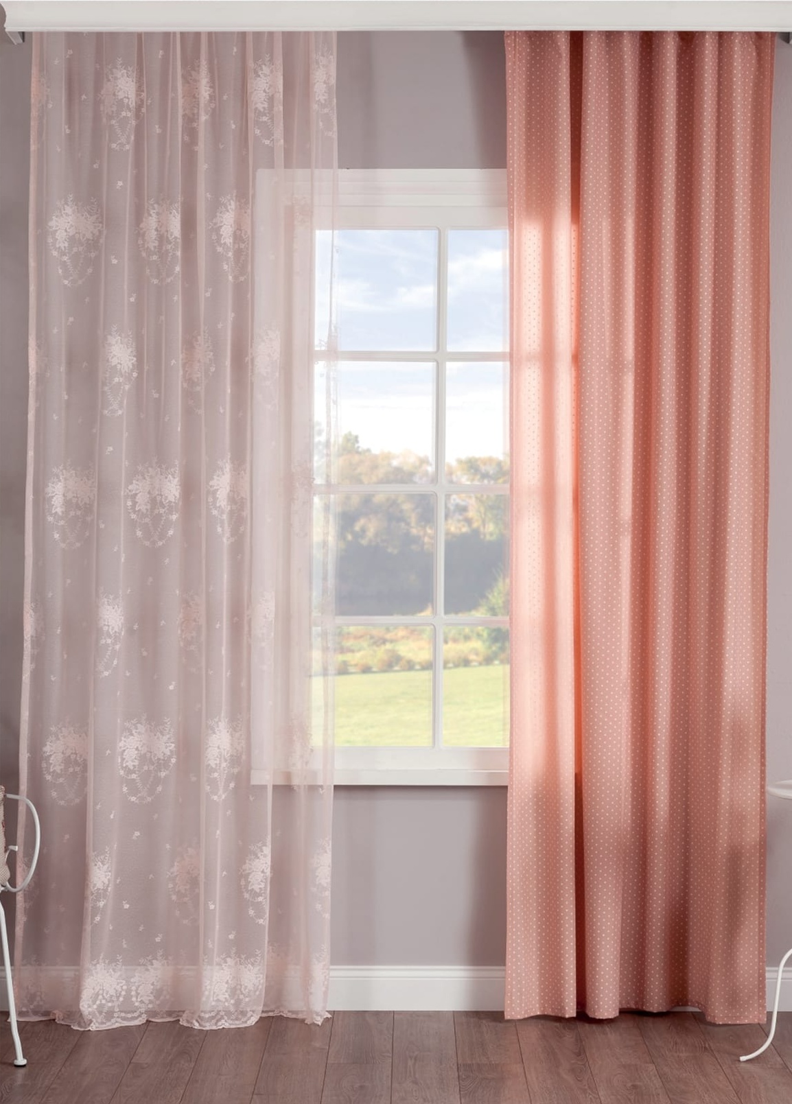 Штора детская бежевая 140х260 см Dream, 1 полотно CILEK ROMANTIC 00-3832643 Бежевый Santreyd - Вид №1