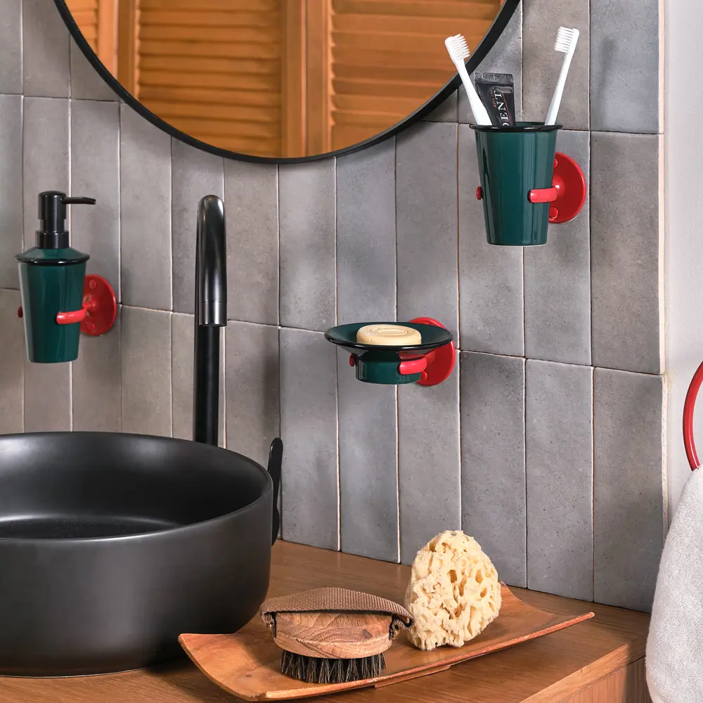 Мыльница Moroshka Trud керамика цвет зелено-красный STLM-2195279 - Вид №11