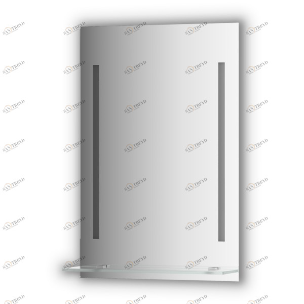 Зеркало с полочкой с 2-мя встроенными LED-светильниками 11W 50x75 см EVOFORM BY 2160 sun-id-561505