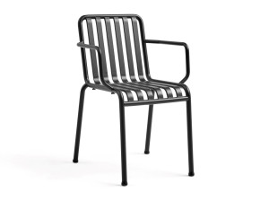 Стальной садовый стул с подлокотниками