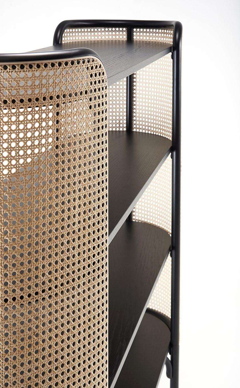 Wiener GTV Design Открытый книжный шкаф из бука и венской соломы Mos sun-id-1387942 - Вид №3