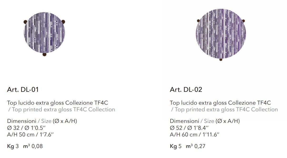Круглый металлический журнальный столик MOMENTI DALÌ DL-01/02 ARCH-00143471 - Вид №2