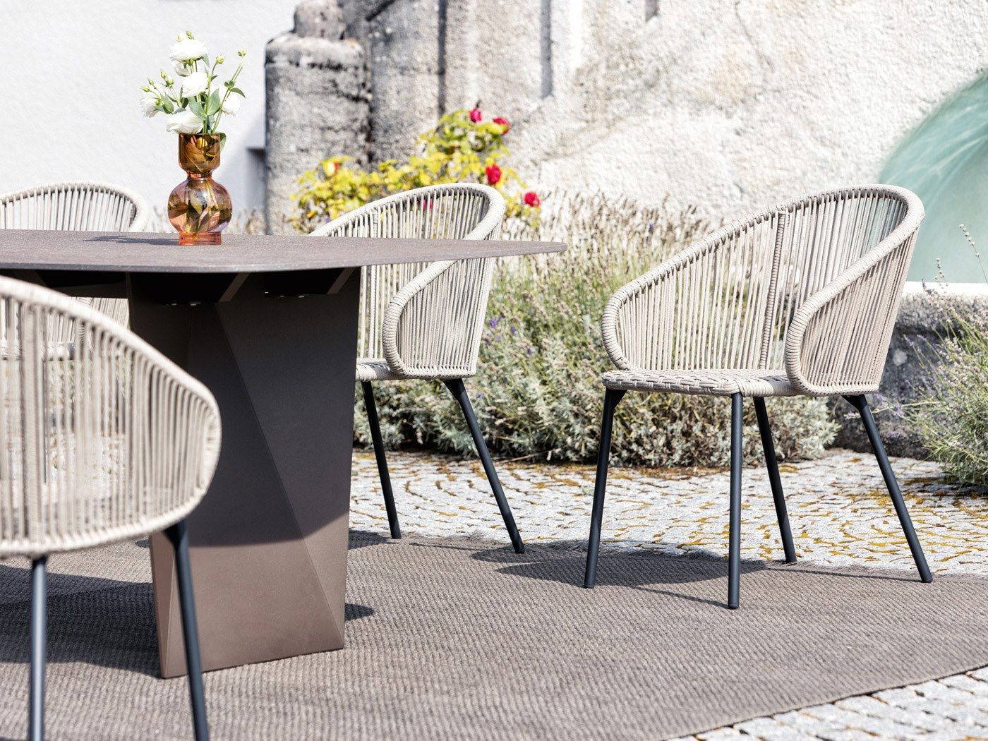 Синтетическое волокно и алюминиевый садовый стул FISCHER MÖBEL Basil ARCH-00107975 - Вид №6