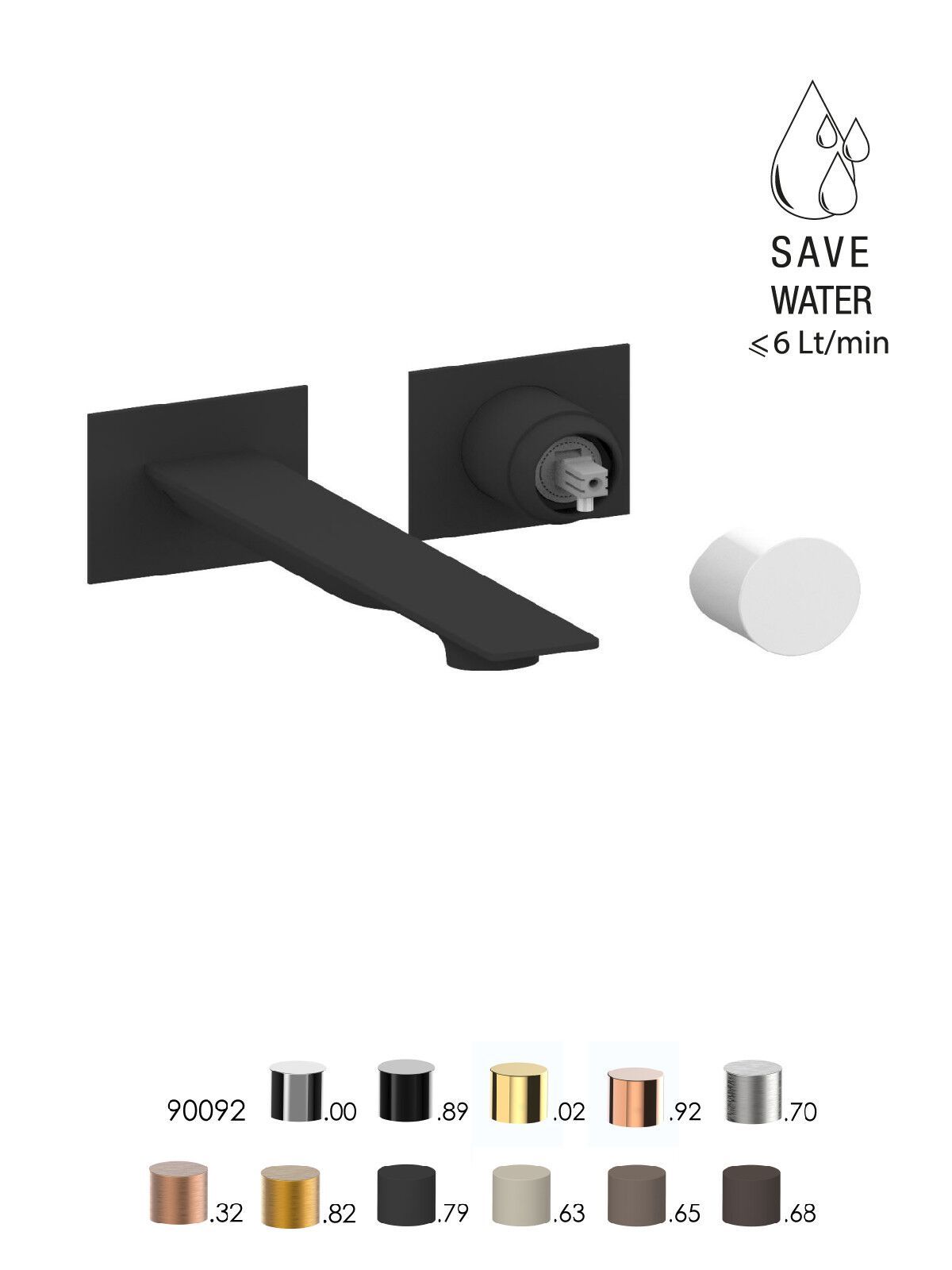 Однорычажный смеситель для раковины с 2 отверстиями без слива Rubinetterie Frattini Narciso S ARCH-00063765 - Вид №15