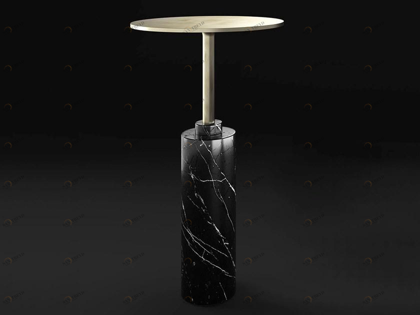 ROSSATO ARREDAMENTI Круглый высокий стол из мрамора black marquina Home sun-id-1441965