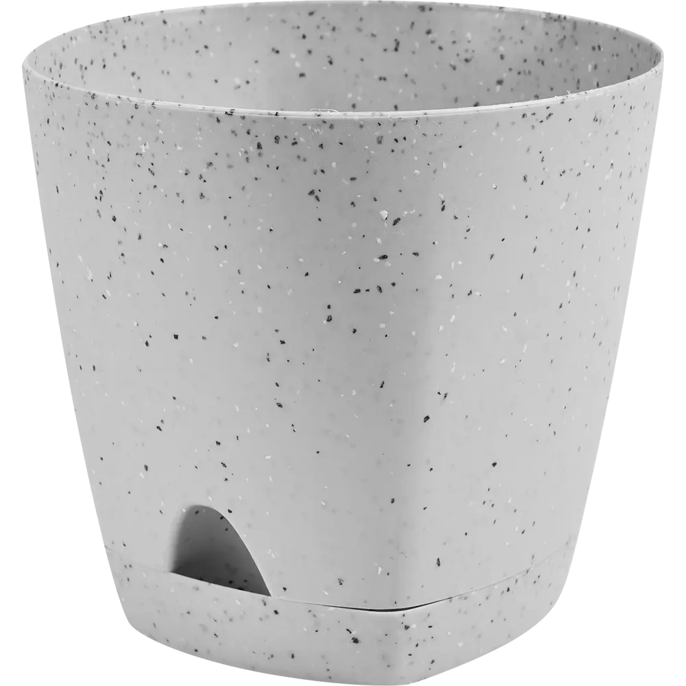 Горшок цветочный Ingreen Stone ø14 h13 см v1.35 л пластик серый 87209989 STLM-2176373