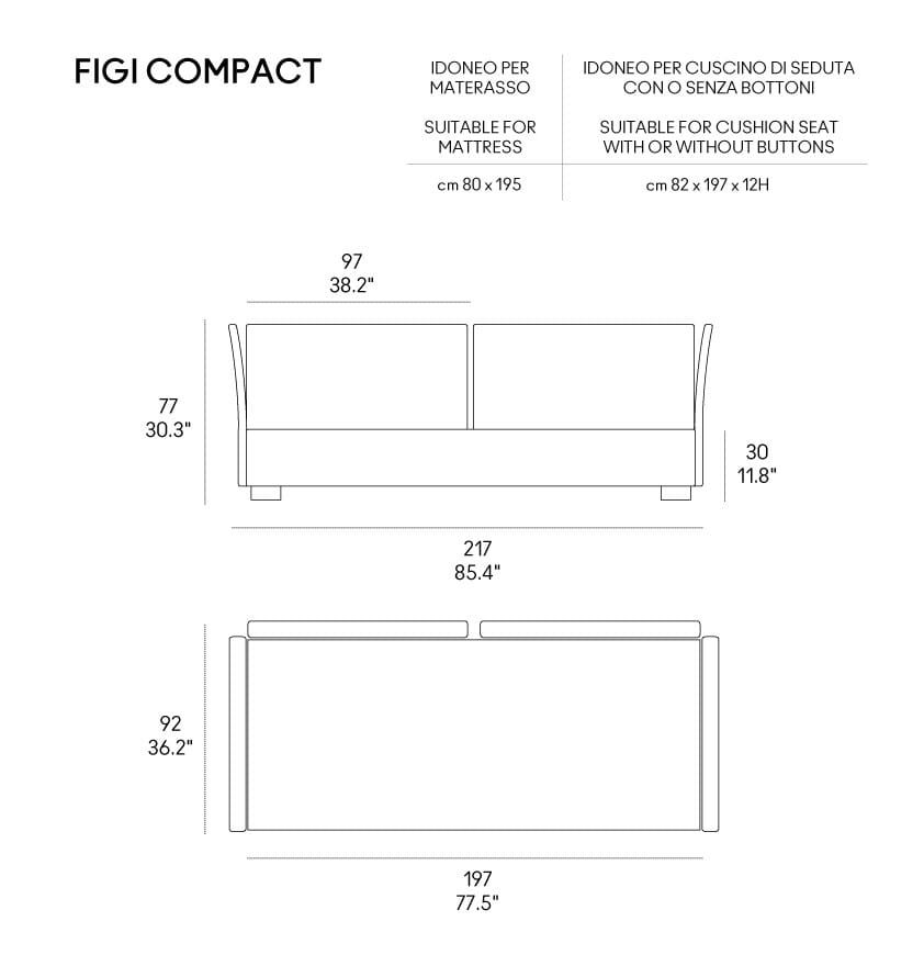 Одноместный диван-кровать из ткани Casamania & Horm Фиджи ARCH-00152053 - Вид №6