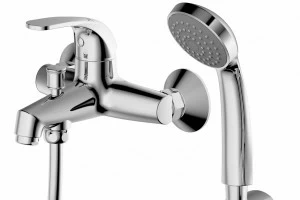 Смеситель для ванны с коротким изливом и аксессуарами FIT F6135188CP-B-RUS bravat