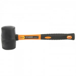 Киянка резиновая 450г черная резина, фиберглассовая рукоятка SPARTA