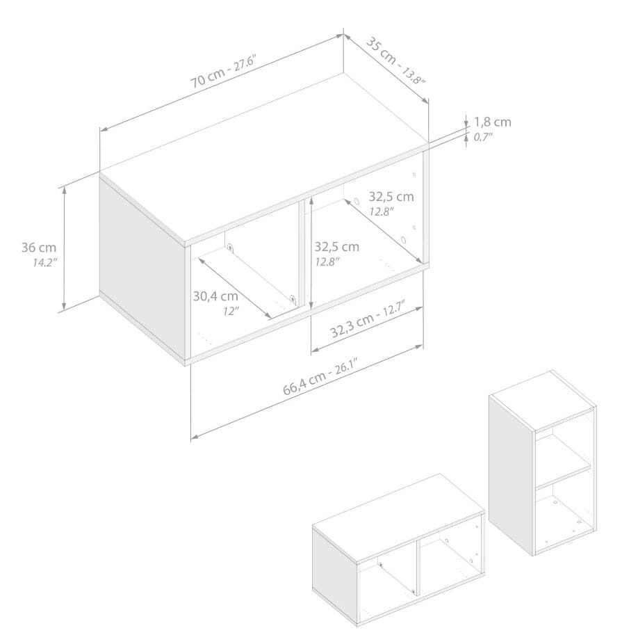Горизонтальный навесной шкаф из меламинированного дерева Mobili Fiver X ARCH-00071195 - Вид №9