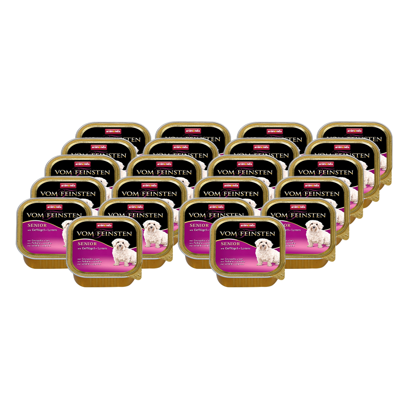 ПР0004593*22 Корм для собак VOM FEINSTEN SENIOR с мясом домашней птицы и ягненком для собак старше 7 лет конс. 150гр (упаковка - 22 шт) Animonda 