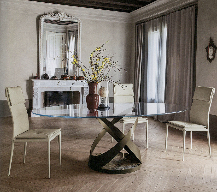 Стол CAPRI TONIN 8069FSV_glass E Contemporary