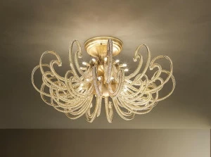 Masiero Потолочный светильник из металла с кристаллами Cristalis