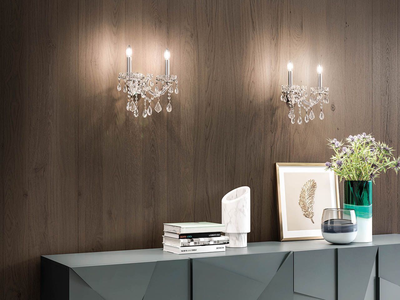 Настенный светильник с кристаллами Masiero Aqaba ARCH-00068502 - Вид №1