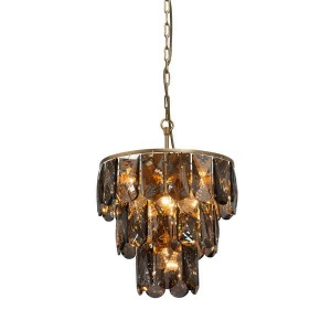 Подвесная люстра Vitaluce V5277-8/6+1 VITALUCE ДИЗАЙНЕРСКИЕ 328120 Золото;прозрачный;коричневый