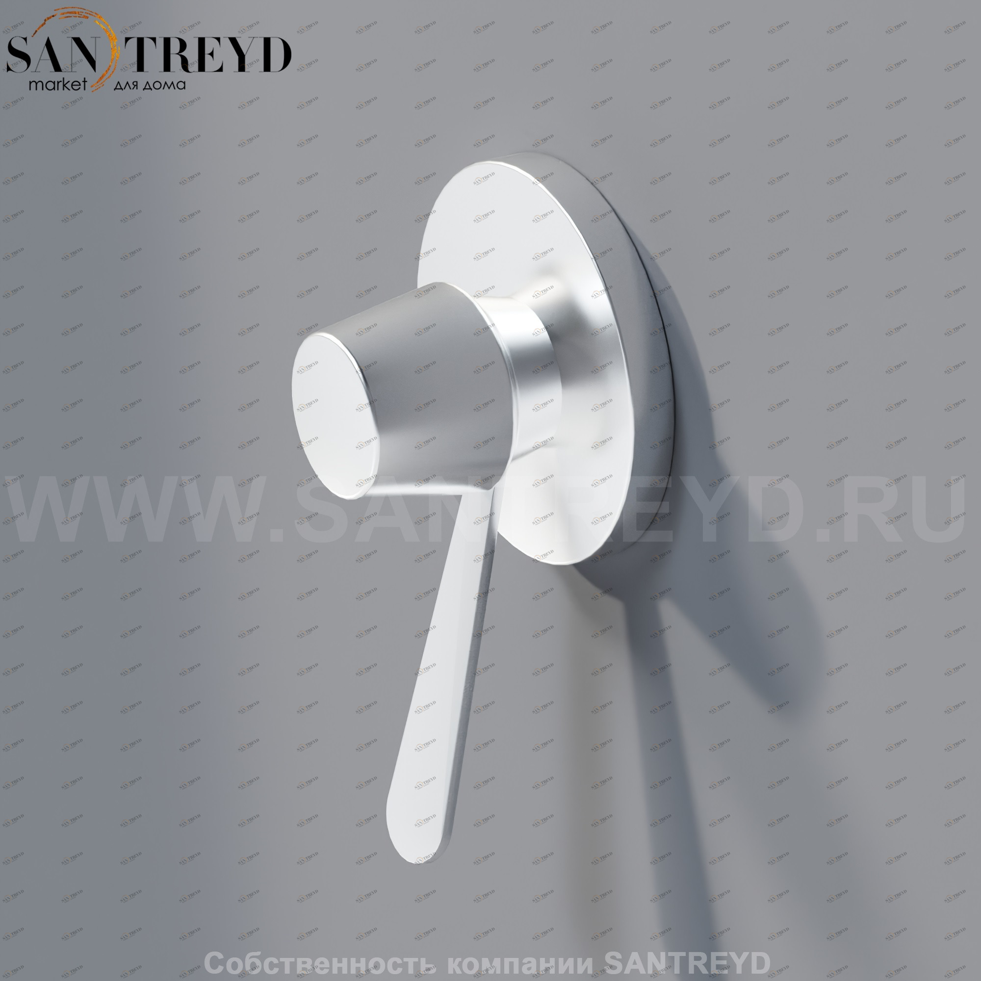 Agape FEZ Встроенный однорычажный термостатический смеситель с ручкой хромированный матовый CRUB0920LSP