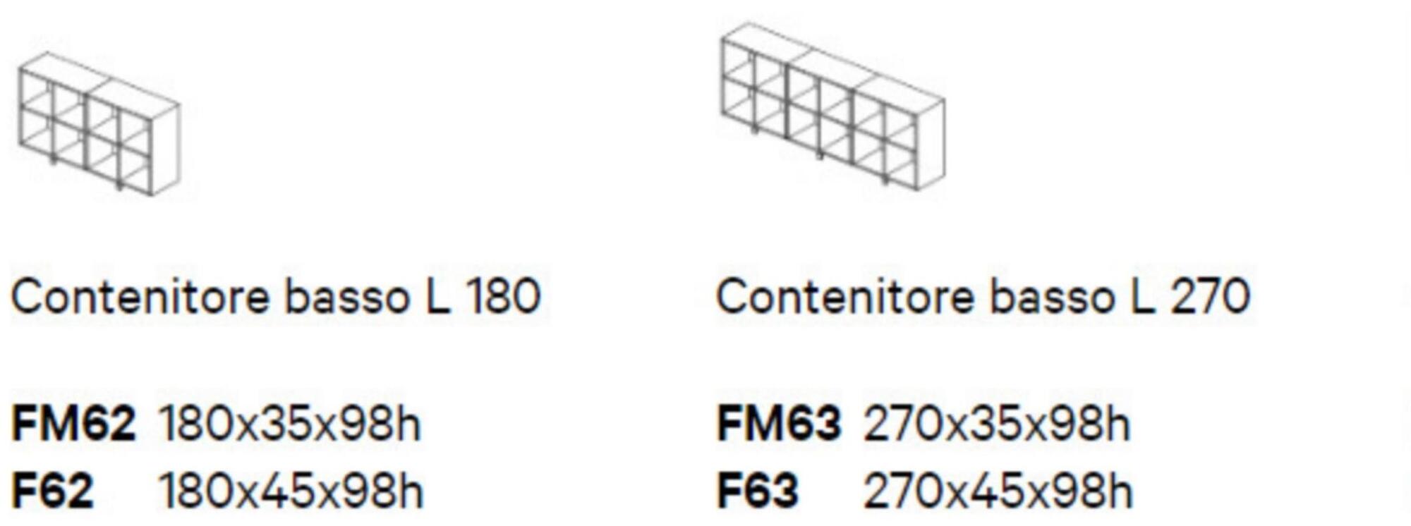 Manerba Низкий открытый деревянный офисный книжный шкаф Revo sun-id-1414747 - Вид №4