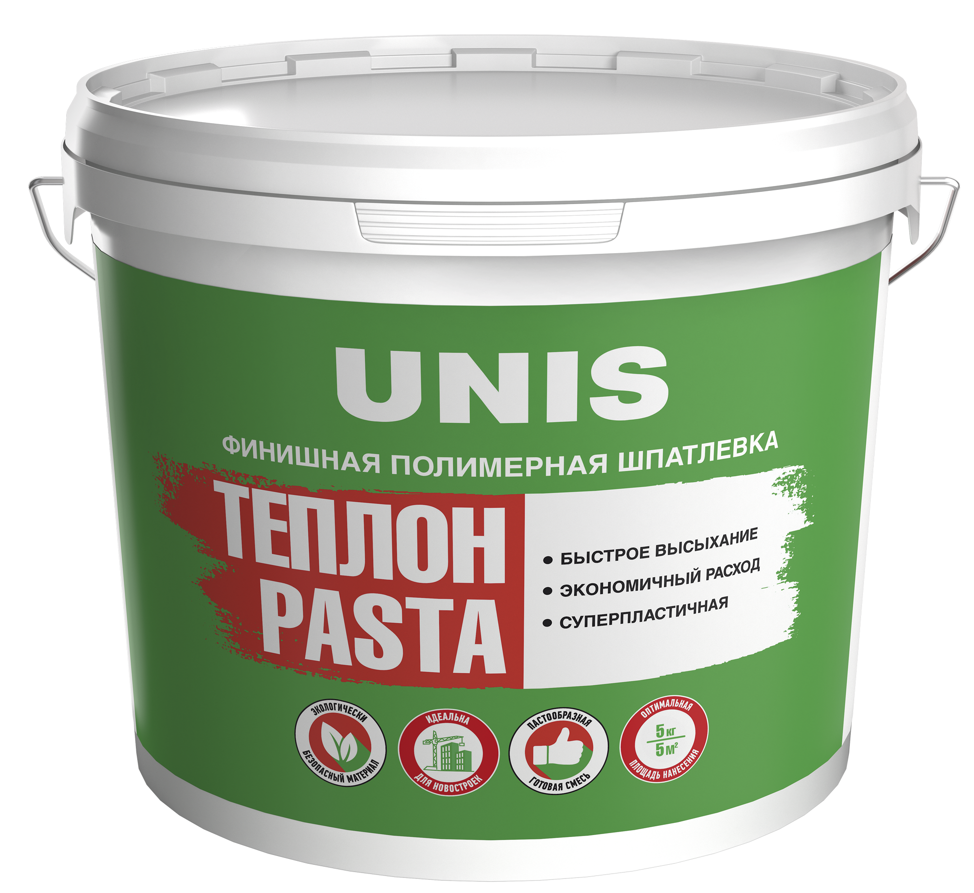 Unis Теплон Pasta - полимерная финишная шпатлевка 5 кг 84230537 STLM-0047283