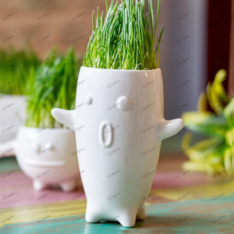 Ваза белая eco "Тиль" ЭКОЧЕЛОВЕКИ - 254587 Белый 