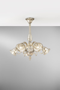 Люстра из дутого стекла