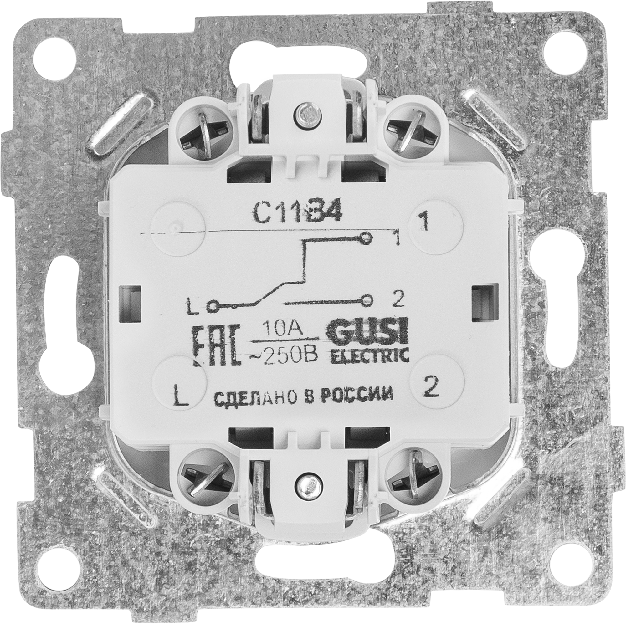 Проходной выключатель GUSI Electric 1-клавишный встраиваемый, цвет Жемчуг 83864384 STLM-0045192 - Вид №2