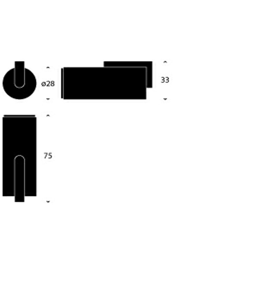 FROST Дверной упор 2, 75 мм » золото / черный   N1931-1-GO  - Вид №1