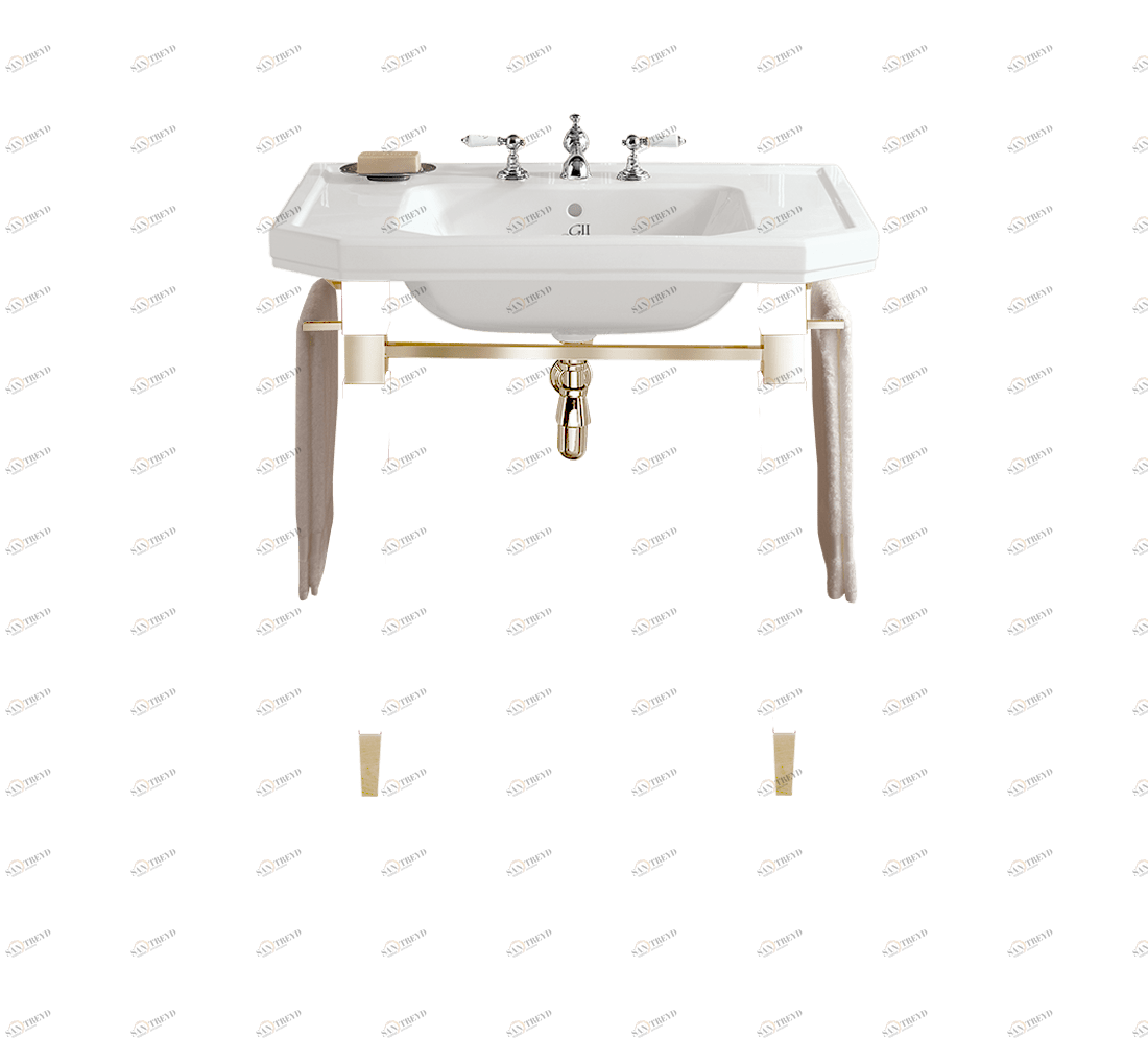 GH103173 Подвесная раковина настенная овальная Gentry Home  белая 