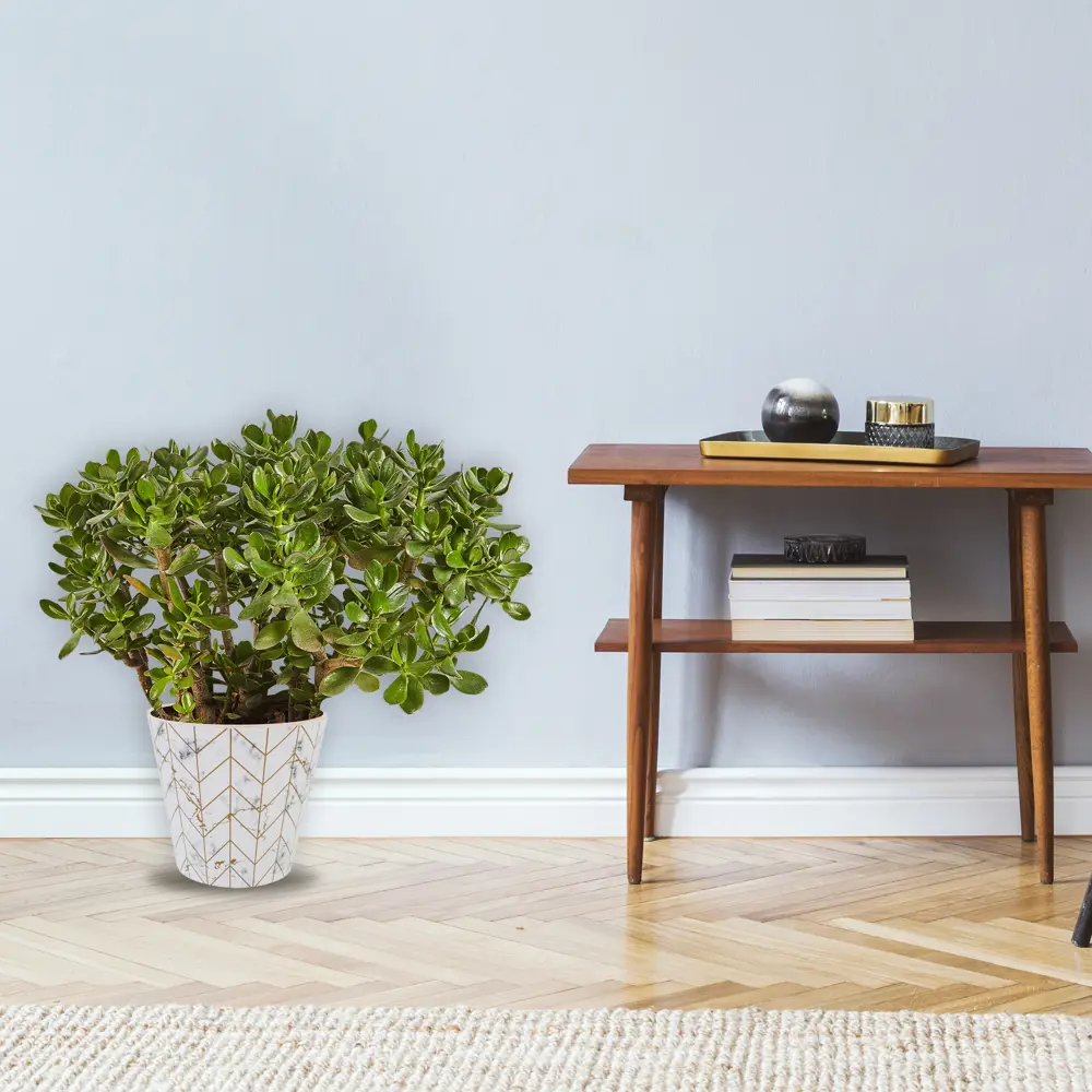 Горшок цветочный Ingreen London ø20 h18.3 см v4 л пластик мрамор Фиджи декор STLM-2033215 - Вид №3