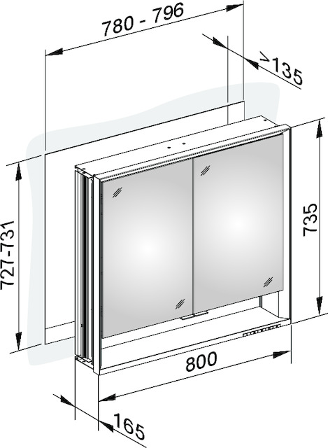 14312171301 Зеркальный шкаф KEUCO Royal Lumos - Вид №3
