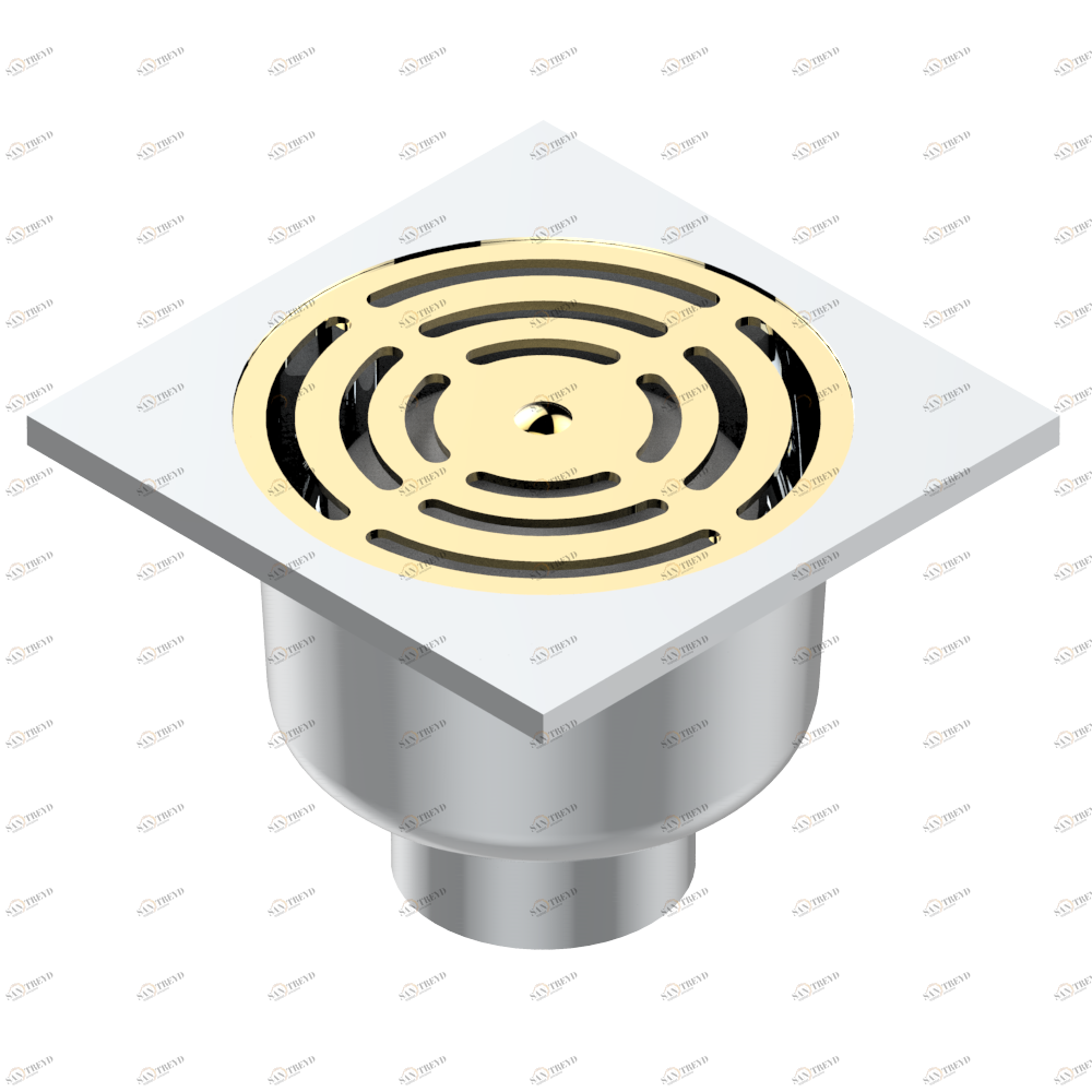 G00-7636/01 Трап вертикальный квадратный 100 мм x 100 мм Thg-paris прочие артикулы THG Хром/золото G00-7636/01 CAT.A