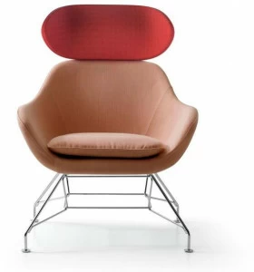 Quinti Sedute Кресло тканевое с подлокотниками с подголовником по контракту Manta